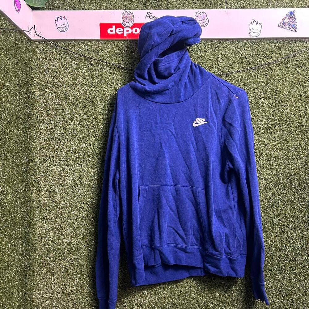 Nike Men's Blue and Purple Hoodie